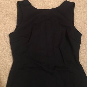 Black midi Lulus scoop back dress
